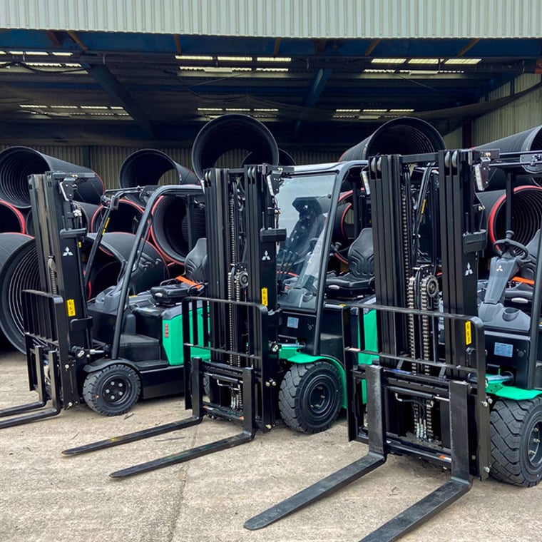 drie mitsubishi heftrucks